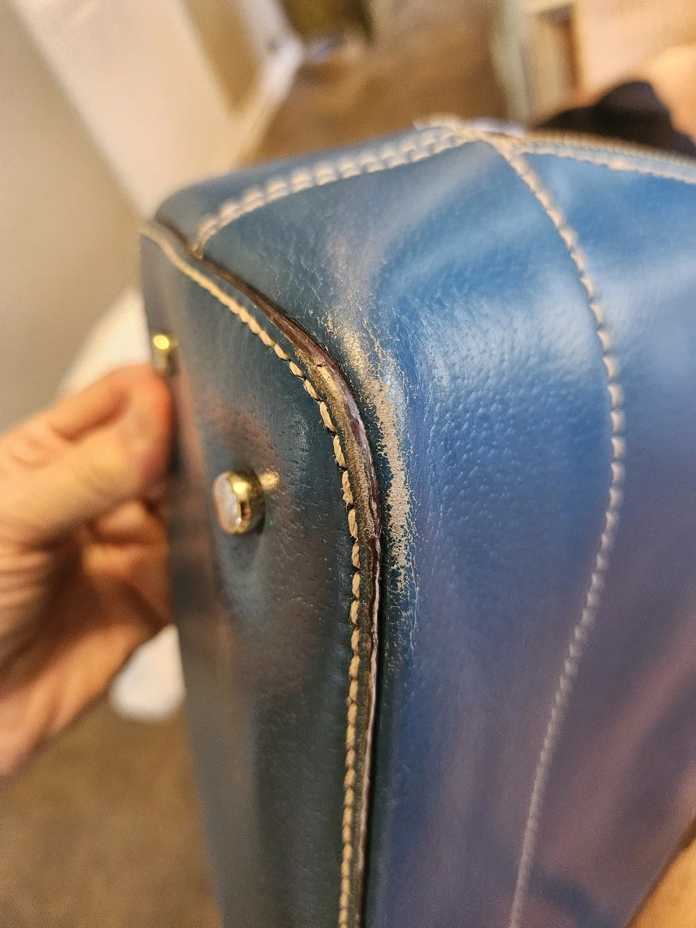 Kate Spade Rachel Wellesley Peacock Teal Leather Dome Satchel